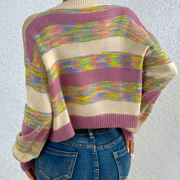 V-neck multicolor cardigan :) - Picture 3 of 6